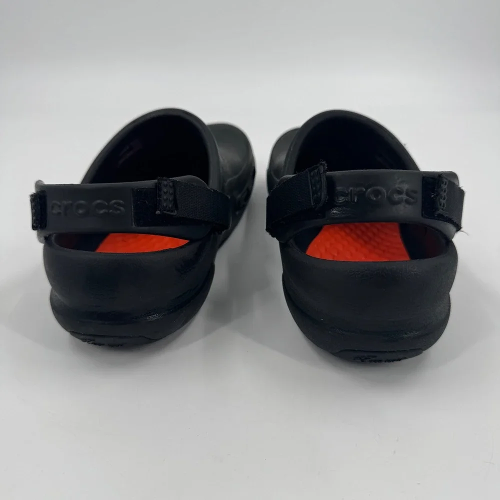 Crocs Bistro Pro LiteRide‎ Clog Mens 9 Womens 11 Black Slip Resistant Work Shoe